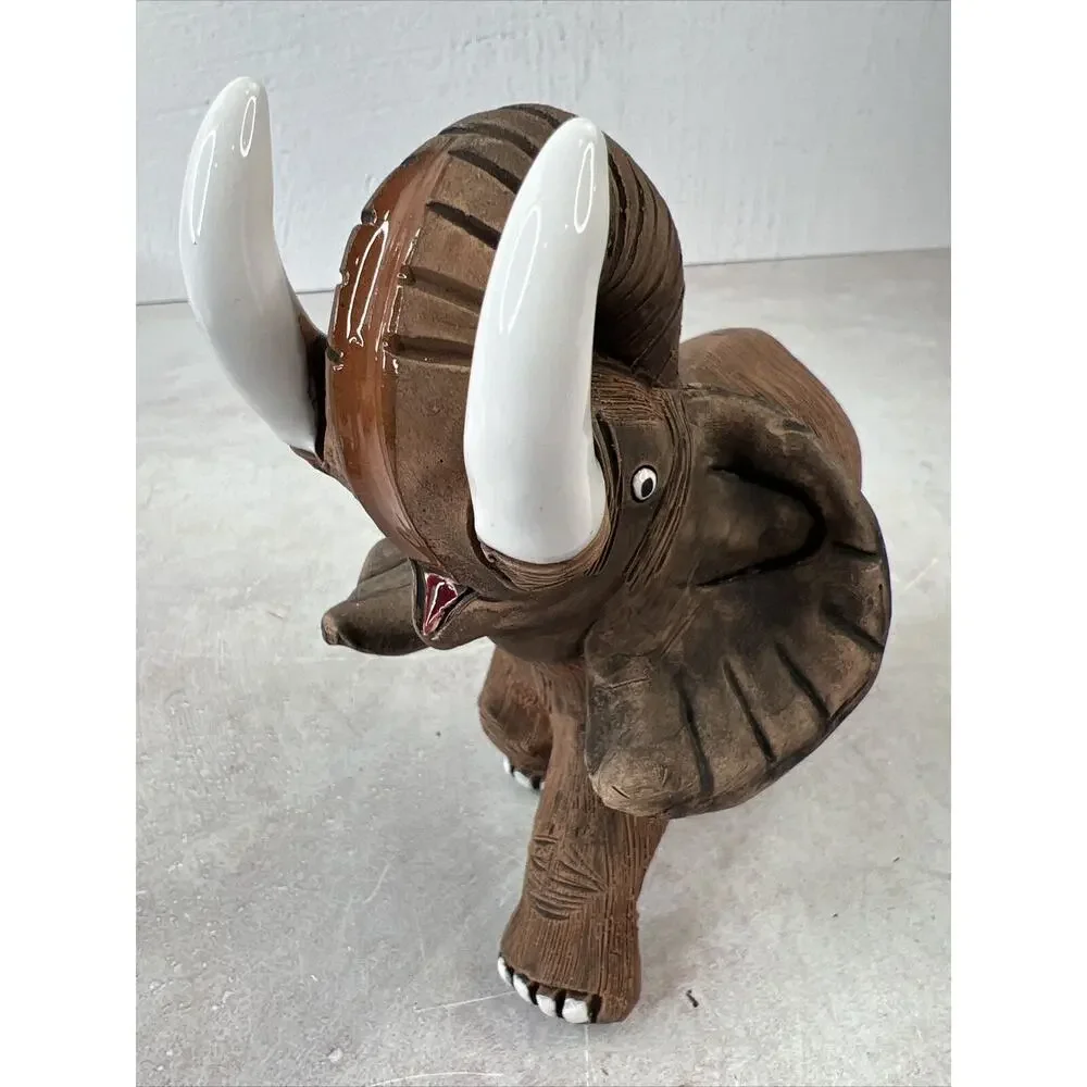 Casals Peru Hand Made Textured Detailed Elephant Figurine‎ 6”